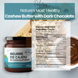 Beurre de Cajou et Chocolat Noir Végane Sans produits laitiers