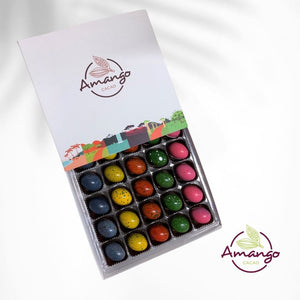 Coffret de 25 petits œufs de Pâques en chocolat 100% véganes