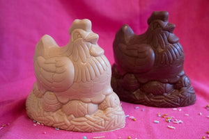 Poules en chocolat véganes (295g)